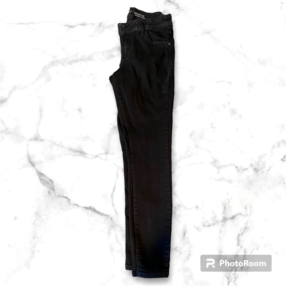 Old Navy Rockstar Lowrise Black Jeggings - Size 6 Petite
